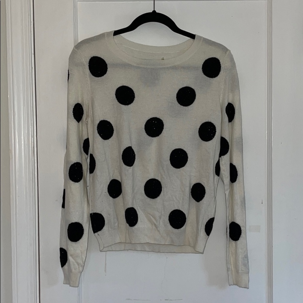 Alice + Olivia Polka Dotted Cashmere Sweater